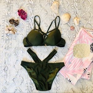Army green bikini set 🌿✨